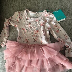 Posh Peanut Pink Floral Tutu Dress